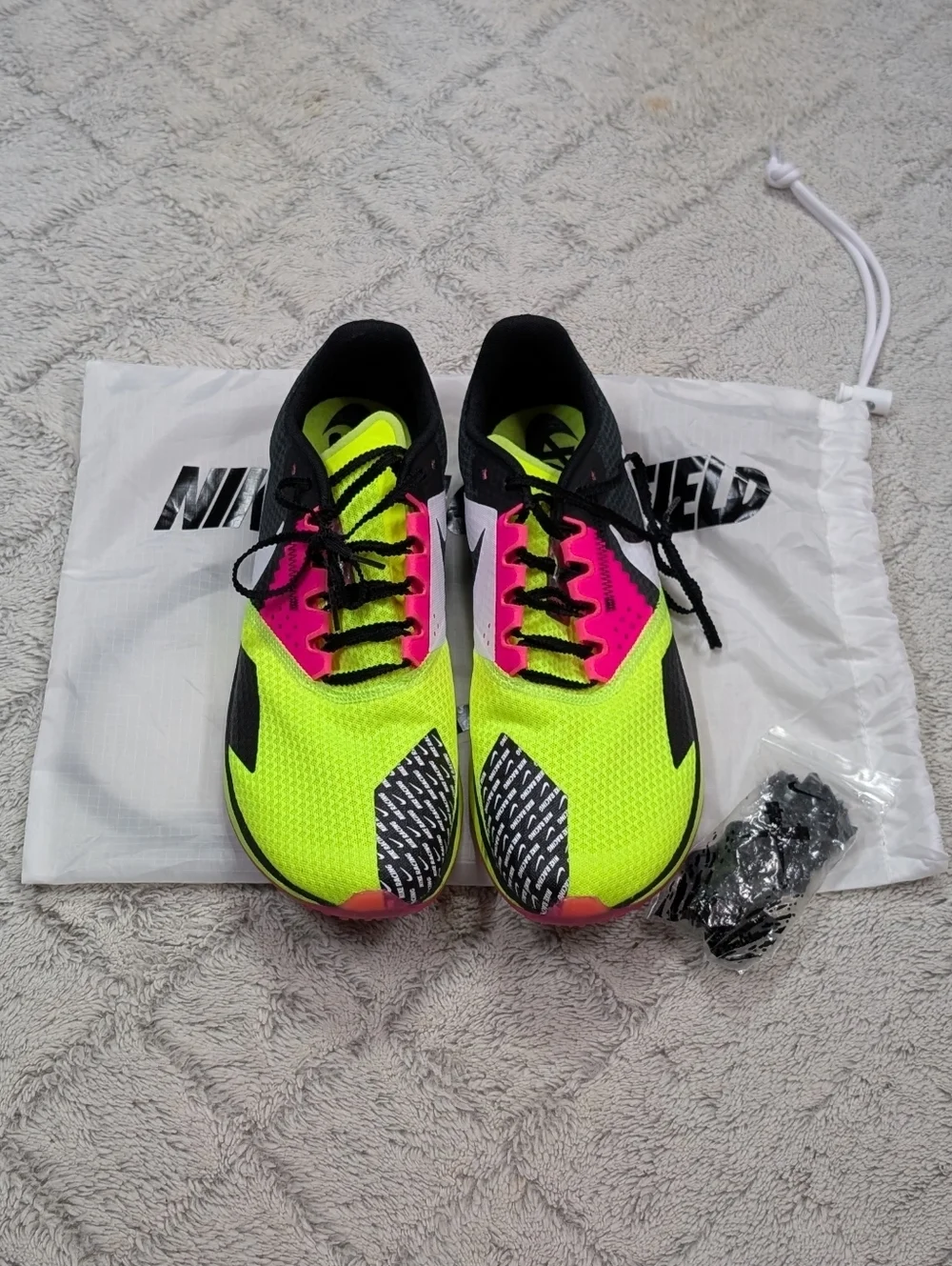 Nike Zoom Rival XC 6 Volt Black Pink Cross Country Spikes Mens 13 DX7999-700 NEW